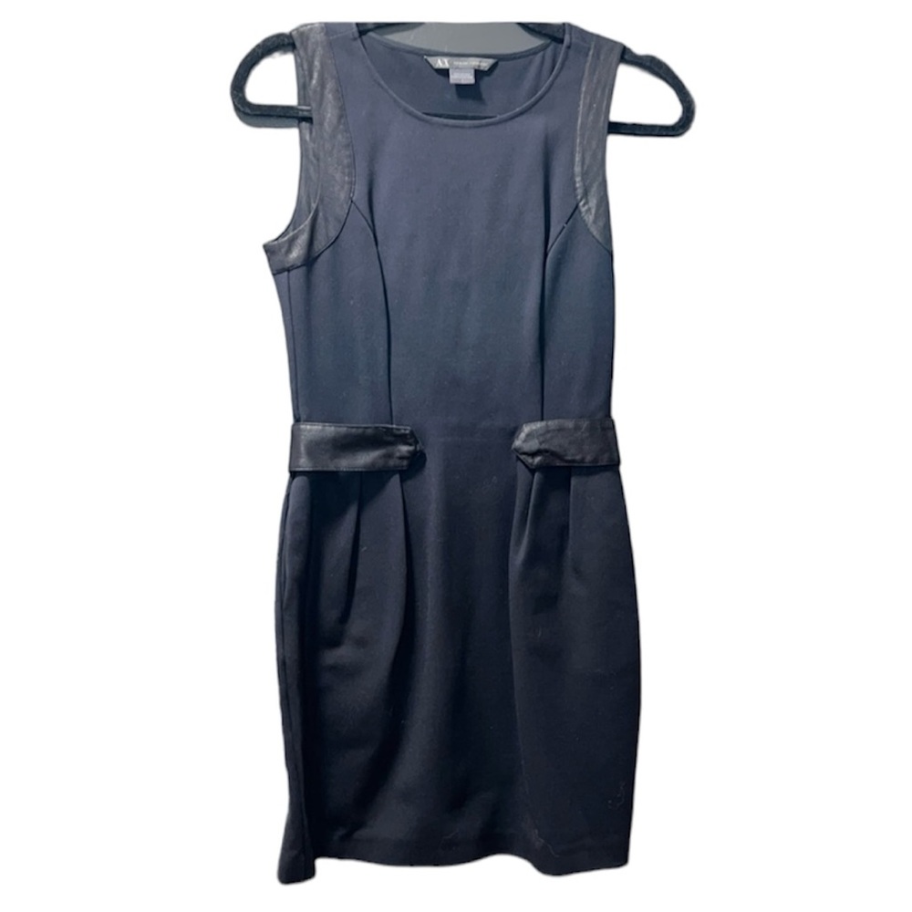 - Armani exchange size 2 women’s dress • foux leather belt and arm detail …